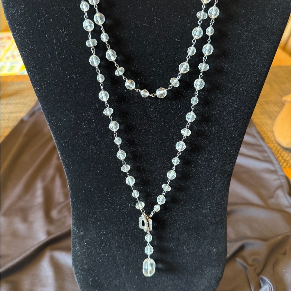 Silpada Silver Vintage glass necklace